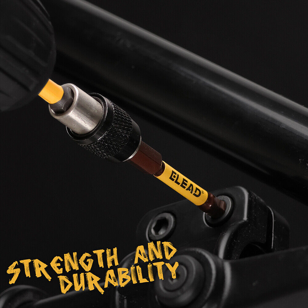 ELEAD 21-piece hex bit set with magnetic tips, made from durable S2 alloy steel for impact resistance and precision in heavy-duty applications.