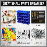 Versatile HORUSDY Storage Bins in 3 Sizes, Stackable and Detachable for Organizing Tools and Small Parts in Workshops and Garages