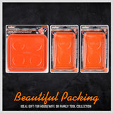 Horusdy 3-piece magnetic parts tray set in orange, stainless steel, strong neodymium magnets for secure tool storage