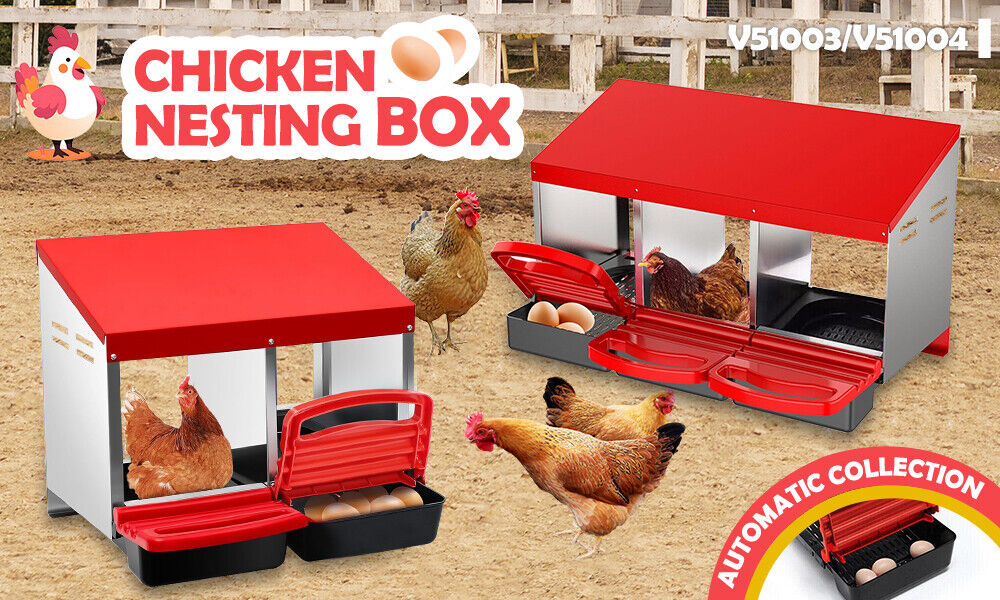 Durable galvanized steel chicken nesting box highlighting safe egg collection, ventilation, and sturdy anti-rust design.