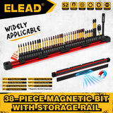 ELEAD 38-piece magnetic screwdriver bit set with storage rail and S2 steel bits