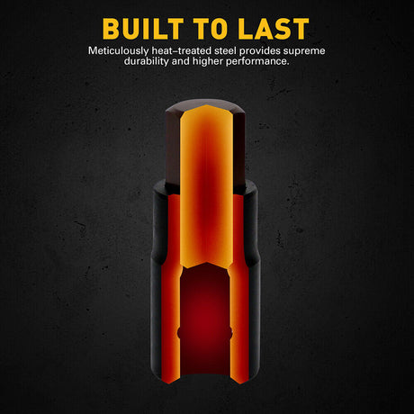 ELEAD 16-piece hex bit socket set with S2 alloy steel bits and CR-V steel sockets, perfect for automotive and industrial tasks.