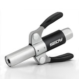 HORUSDY self-locking grease coupler with dual handle, 6-jaw reinforced design, supports M6 to M14 fittings, for high-pressure lubrication up to 14000 PSI