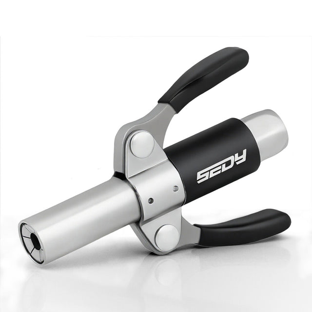 HORUSDY self-locking grease coupler with dual handle, 6-jaw reinforced design, supports M6 to M14 fittings, for high-pressure lubrication up to 14000 PSI