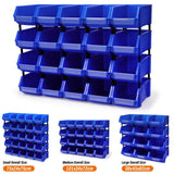 Versatile HORUSDY Storage Bins in 3 Sizes, Stackable and Detachable for Organizing Tools and Small Parts in Workshops and Garages