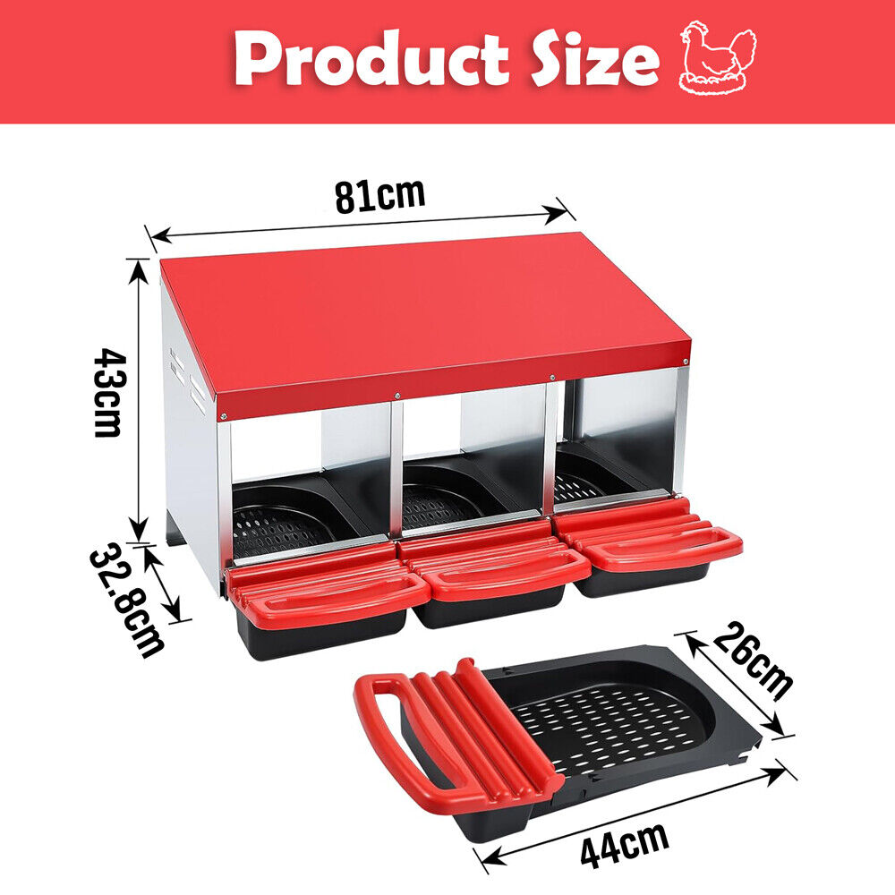 Durable galvanized steel chicken nesting box highlighting safe egg collection, ventilation, and sturdy anti-rust design.