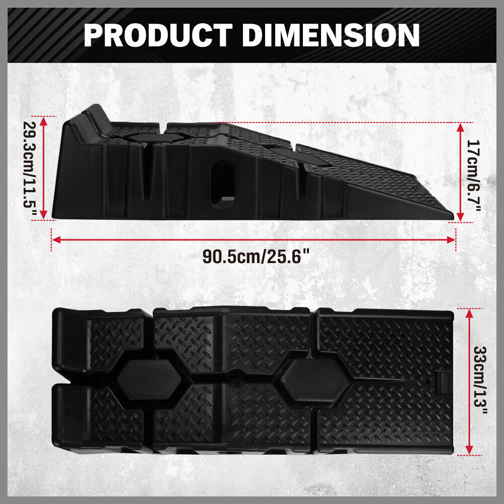 Heavy-duty 2-ton car ramps with non-slip surface and extra-wide design for secure vehicle lifting