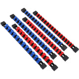 SWANLAKE 6Pcs Organizer Socket Holder 1/4" 3/8" 1/2" Socket Clip Rail Holder