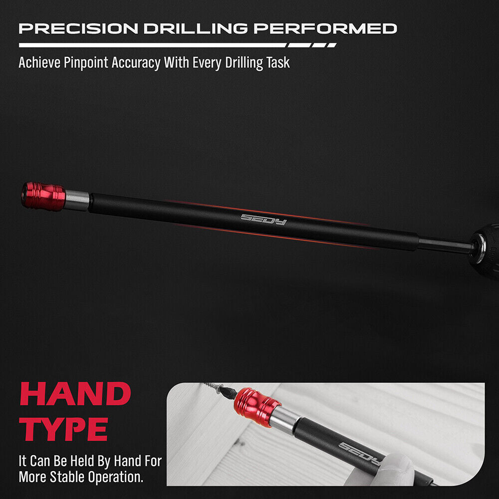 Sedy 300mm heavy-duty magnetic drill bit extension holder with quick release and Cr-V steel, ideal for power tools and precision drilling