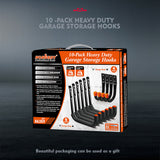 Rust-resistant garage storage hooks with rubber tips for tools, bikes & gear - HORUSDY Professional Tools Australia