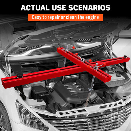 Heavy duty double-deck engine support bar with 500 KG load capacity for engine transmission repairs