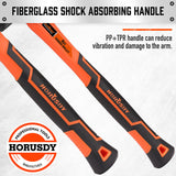 HORUSDY 2pcs Rubber Mallet Hammer Set with 8oz and 16oz Fiberglass Handles - Durable, Shock Absorbing, Wear-Resistant, Ideal for Woodworking and Camping