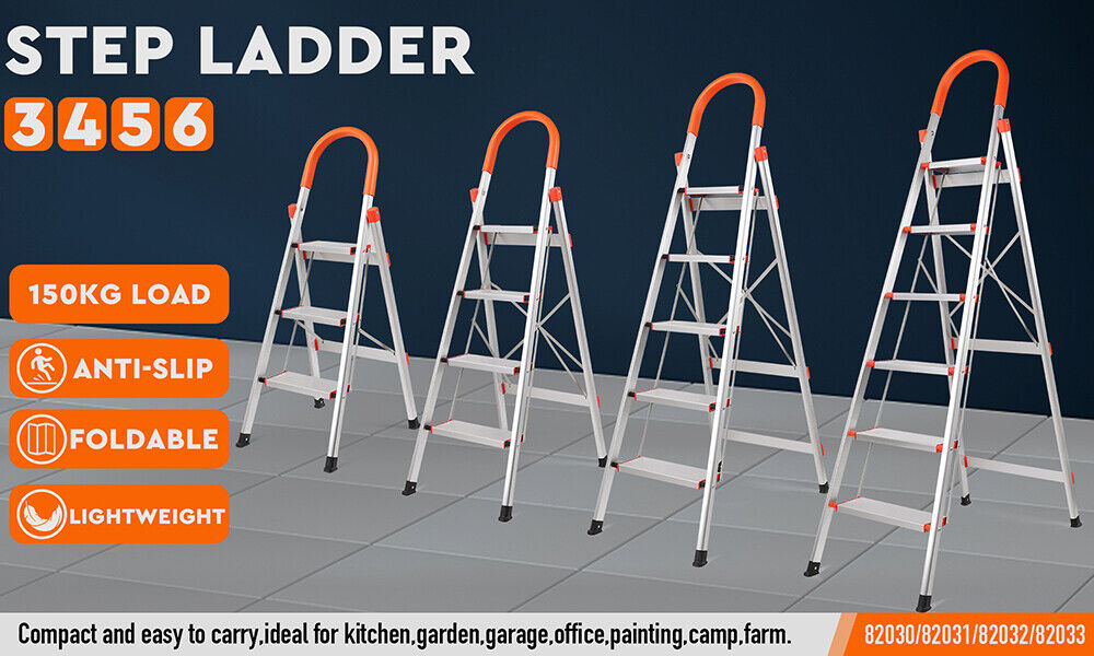 Folding Step Ladder with Non-Slip Steps