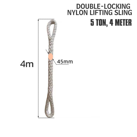 2T / 3T / 5T Nylon Lifting Sling, Heavy Duty Endless Round Sling for Hoisting & Rigging