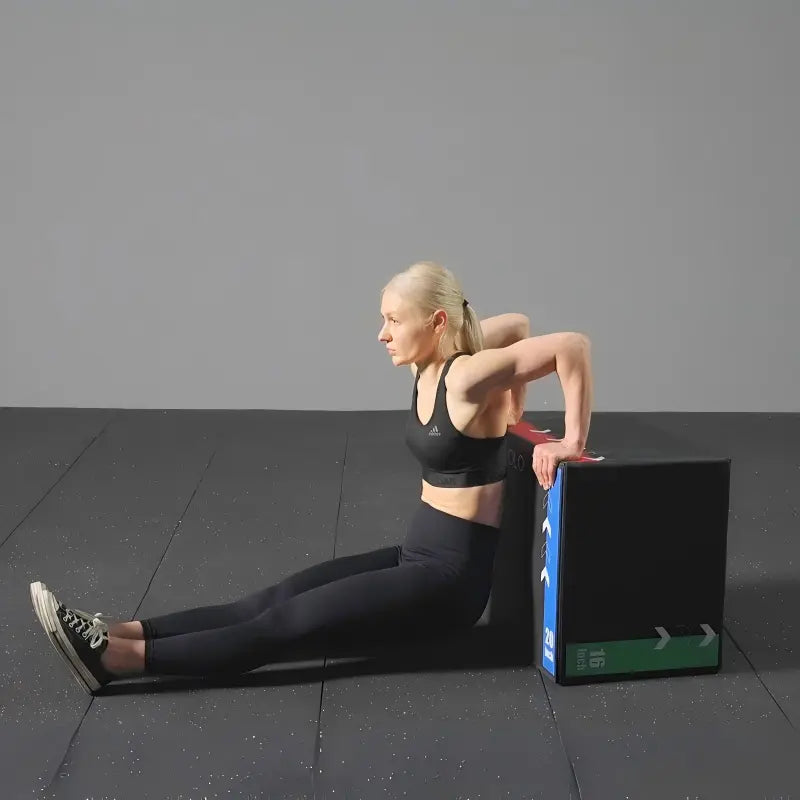 3-in-1 soft foam plyometric jump box with selectable 12/14/16, 16/18/20 or 16/20/24-inch heights for home gym workouts