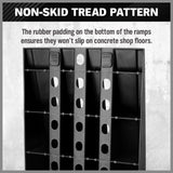 Heavy-Duty A Pair Car Ramps with Non-Slip Surface for Extra-Wide Tire - 5 Ton Capiticy