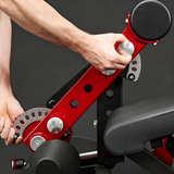plate loaded leg extension and curl machine adjustable home gym equipment with backrest, ratio system, leg workout trainer