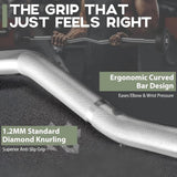 150LB fixed EZ curl barbell set with 10, 20, 30, 40 and 50 lb pre-assembled PVC coated weighted bars for home gym strength training
