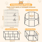 8 panel metal dog playpen 30 inch foldable pet exercise pen heavy duty puppy fence indoor outdoor with door double latch black