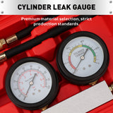 SEDY Cylinder Leak Down Tester Kit, Dual Gauge Engine Compression Leak Tester with 10mm 12mm 14mm Adapters, Air Powered Automotive Diagnostic Tool Set