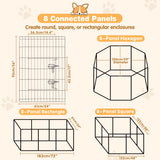 36 inch metal dog playpen 8 panel heavy duty pet exercise pen foldable puppy fence indoor outdoor with door double latch black