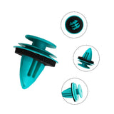 250pcs blue car door panel clips 9mm trim retainer fasteners push type automotive plastic rivets with foam gasket replacement