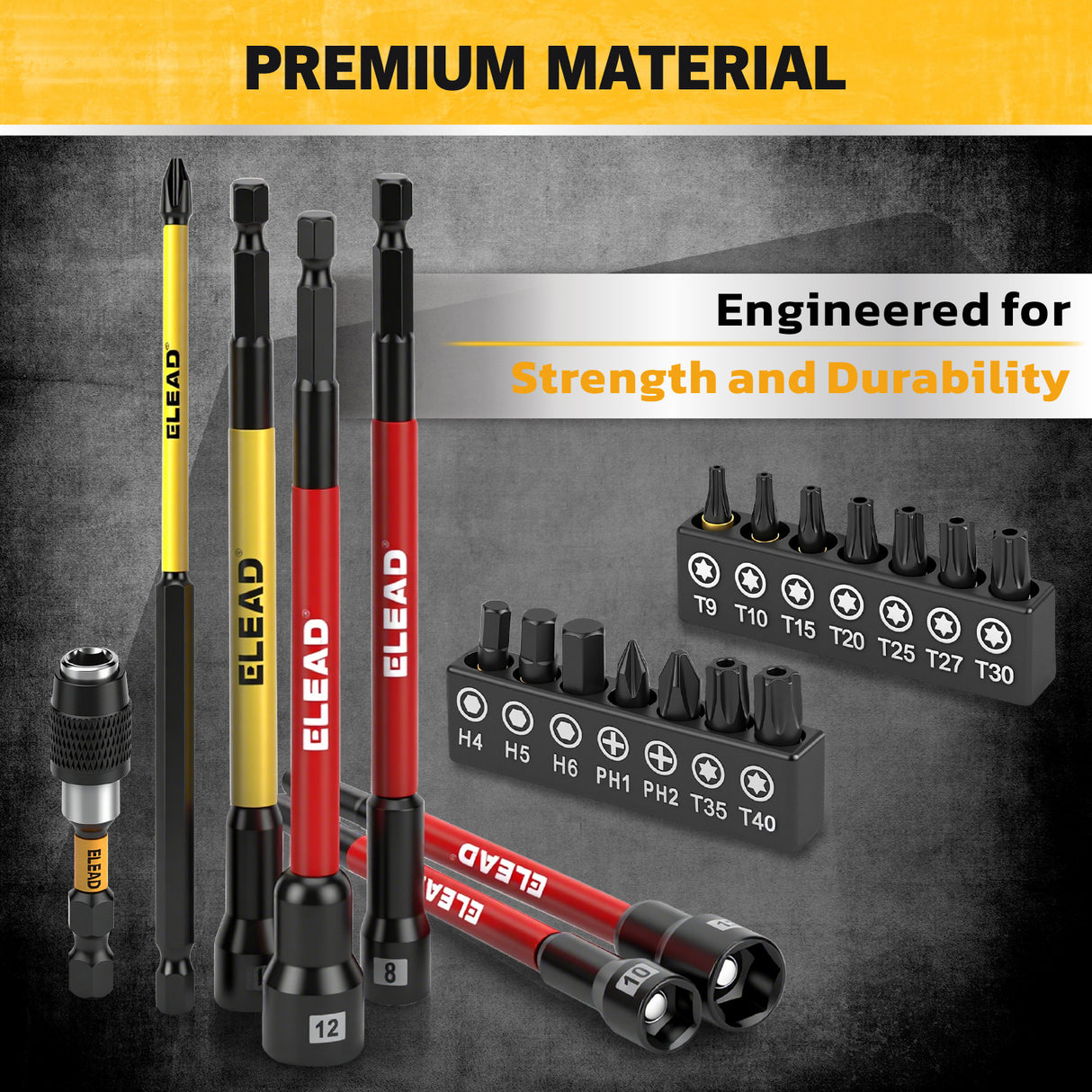 35 piece magnetic nut driver set metric and SAE 1/4 inch hex shank impact compatible with storage case