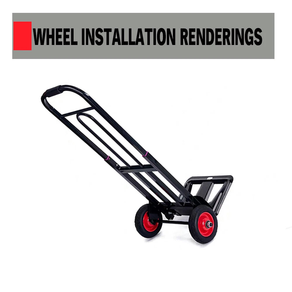 8 inch solid rubber trolley wheel with 16mm bore, durable replacement cart wheel for hand trucks and garden trolleys