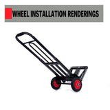 8 inch solid rubber trolley wheel with 16mm bore, durable replacement cart wheel for hand trucks and garden trolleys
