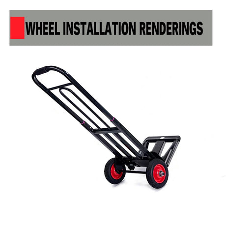 8 inch solid rubber trolley wheel with 16mm bore, durable replacement cart wheel for hand trucks and garden trolleys