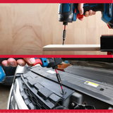 1/4 inch impact magnetic bit holder with quick change hex shank, double locking mechanism, strong magnetic tip and torsion zone, available in 2.5 inch, 3 inch and 6 inch lengths for impact drivers and power drills.