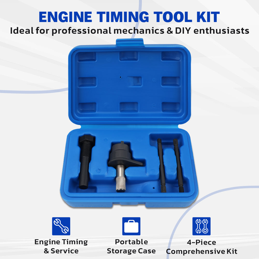 engine timing tool kit for VAG 1.4 1.6 FSI camshaft alignment crankshaft locking tool set 4 piece with case