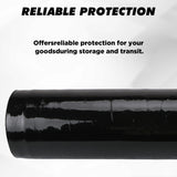 black stretch wrap roll 500mm x 300m heavy duty plastic pallet wrap film for moving, shipping, warehouse packing and storage protection