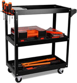 3-Tier Heavy Duty Tool Cart Trolley - Workshop Garage Storage Organizer with 150KG Capacity