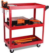 3-Tier Heavy Duty Tool Cart Trolley - Workshop Garage Storage Organizer with 150KG Capacity