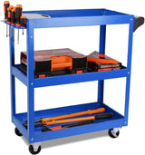 3-Tier Heavy Duty Tool Cart Trolley - Workshop Garage Storage Organizer with 150KG Capacity