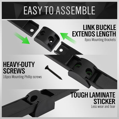 4-pack 12 inch magnetic tool holder strip set with strong magnetic bars, CR-V steel material, mounting brackets and screws for organizing screwdrivers, wrenches, pliers, knives and hand tools in garages, workshops, kitchens and tool sheds