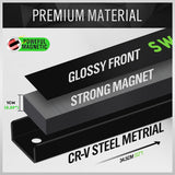 4-pack 12 inch magnetic tool holder strip set with strong magnetic bars, CR-V steel material, mounting brackets and screws for organizing screwdrivers, wrenches, pliers, knives and hand tools in garages, workshops, kitchens and tool sheds