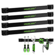 4-pack 12 inch magnetic tool holder strip set with strong magnetic bars, CR-V steel material, mounting brackets and screws for organizing screwdrivers, wrenches, pliers, knives and hand tools in garages, workshops, kitchens and tool sheds