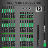 SWANLAKE 74-Piece Magnetic Nut Driver Set, Metric & SAE Hex Nut Drivers with Bits, Extensions & Storage Case