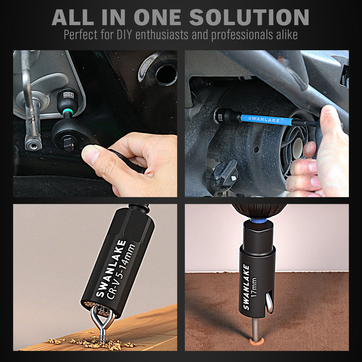 41-piece magnetic nut driver set with SAE and metric nut setters, 1/4 inch dual ratchet handle, universal socket, wing nut driver, bit holder and socket adapters