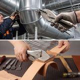 10 inch sheet metal locking pliers with extra wide jaws, adjustable tension screw and trigger release for welding, ductwork and metalworking
