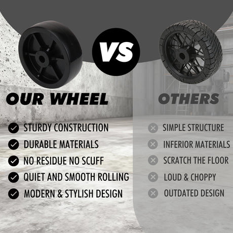 Heavy-duty 16-inch nylon caster wheel with 150mm diameter, 50mm width and 16mm bore, designed for trolleys, carts, warehouse equipment and heavy-load applications