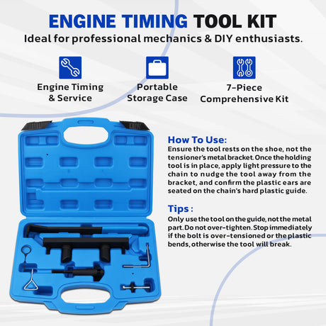 engine timing tool kit for VW Audi 2.0T camshaft locking tool BPG BPY BWT tensioner tool set with case