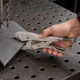 straight jaw locking pliers available in 7-inch and 10-inch sizes with adjustable tension screw, quick-release trigger and Cr-Mo steel jaws