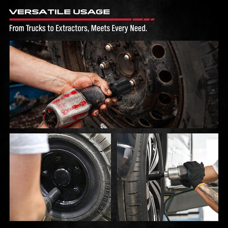 11Pcs Metric Deep Impact Socket Set with Adapter for High-Torque Wheel Axle Nut Wrench Tasks