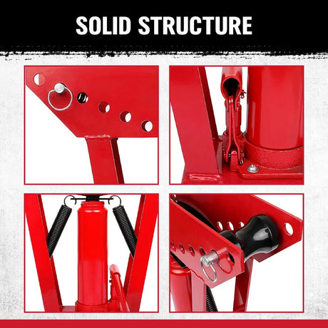 red hydraulic pipe bender with 8 bending dies for 1/2 inch to 3 inch pipes and adjustable roller frame