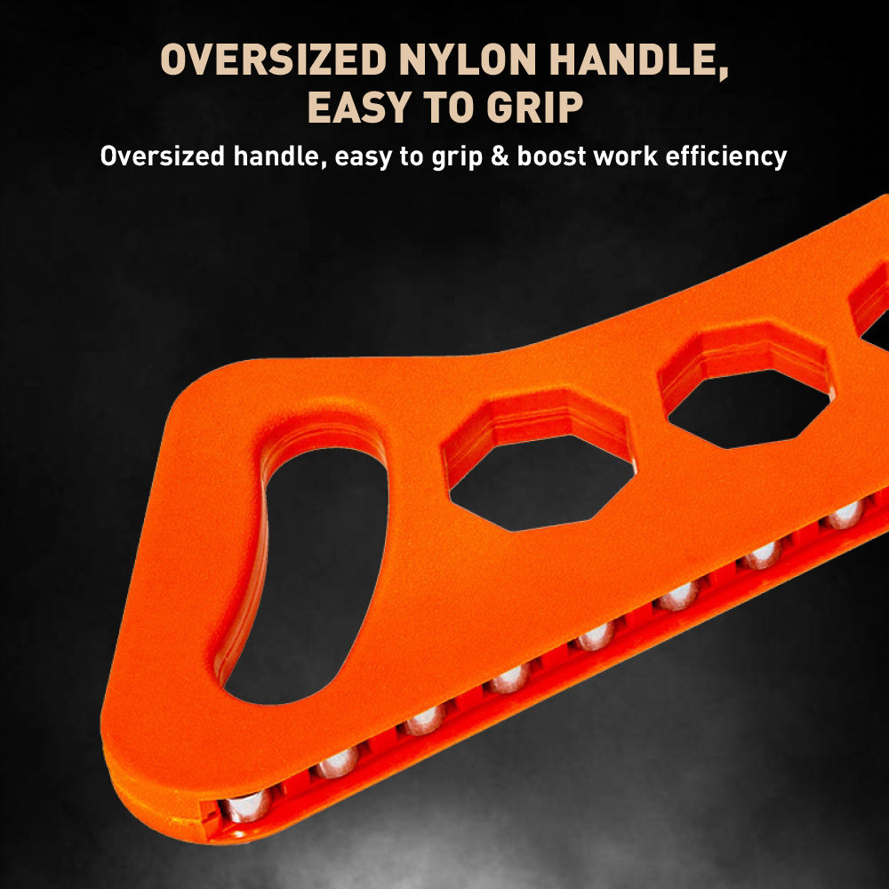Orange 23-pulley drywall cutter tool with laser scale ruler, foldable arm, adjustable positioner and aluminum alloy cutter holder for cutting gypsum board and plasterboard
