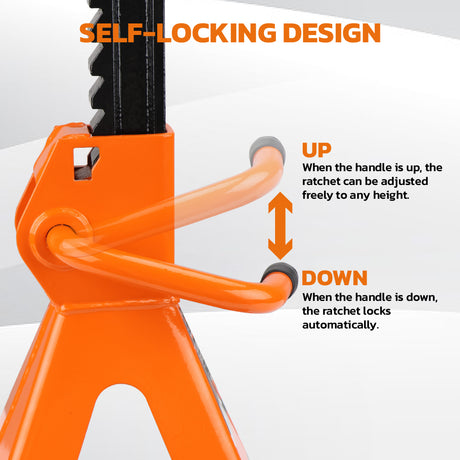 heavy duty 3 ton jack stands 2 pack adjustable double locking ratchet jack stand for car suv truck lifting support