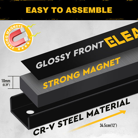 magnetic tool holder bars wall mount tool organizer with strong magnet for garage workshop storage